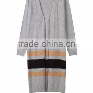 Women Two Colors Custom Knitted Sweaters Design Of Hand Knitting Sweater Fashion Korean Knitwear thumbnail-4