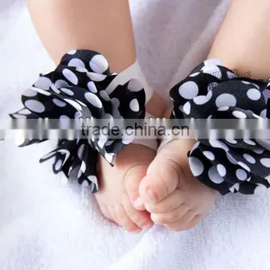 Shabby Flower Baby Barefoot Sandals Newborn Barefoot Sandals Baby Barefoot Sandals Baby Flower Shoes Children Shoes thumbnail-1