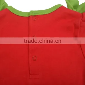 Ruffles Girls Romper Baby Girl Christmas Long Sleeve Bubble Romper thumbnail-5