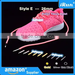 (MOQ:100pcs) Metal Shoe Lace Bullet Aglet- Set Of 4 - 26mm Repair Laces Or Pull Cords Bullet Aglets Tips - 3 Colour Choices Tips thumbnail-6