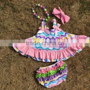 2015 Easter Romper Baby Romper With Tutu Dress Sleeveless With Matching Headband and Necklace Set thumbnail-1