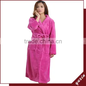 Mature Women Sexy Bathrobe Fleece Robe Towel Robe Breathable Hotel BathRobe RS003 thumbnail-1