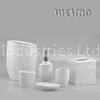Circulaire White Ceramic Bathroom Accessories Set With Waste Bin for Decoration thumbnail-1