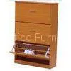 Magic Wood Shoe Rack Cabinet With Three Drawers , Makeup Vanity Box DX-80A thumbnail-1