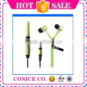Custom Colors Stereo Noise Cancelling Function Metal Plug Zipper In-Ear Earphone thumbnail-5