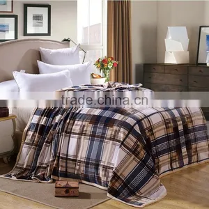 Factory Wholesale Simple Plaid Waffle Coral Fleece Blanket/ Sheet thumbnail-2