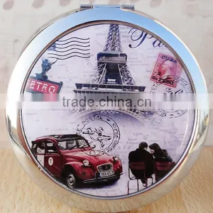 Cute Pocket Round Cosmetic Makeup Compact Travel Portable Mirror Multistyles thumbnail-4