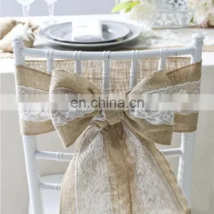 Wholesale Beautiful Wedding Banquet Burlap Chair Sash thumbnail-1