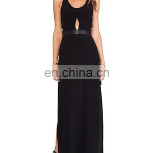 CHEFON Women Black Sexy Party Maxi Dresses thumbnail-1