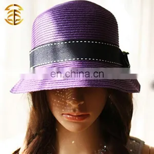 2015 New Fashion England Outdoor Casual Summer Short Brim Cap Women Straw Hat thumbnail-1
