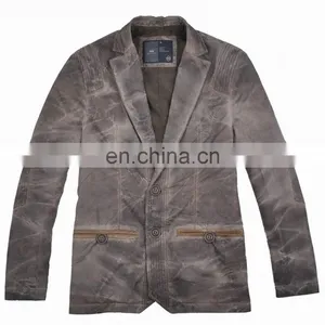 2015 Lastest Fashion Suit Style Slim Fit Leather Jacket thumbnail-1