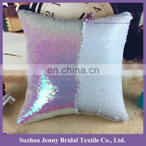 SQP022L Black Gold Two Tone Sequin Fabric Wholesale Throw Pillow Cases thumbnail-6