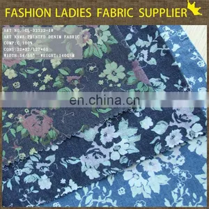 Denim Made in China Good Price Denim Jacket High Quality Print Denim Febric thumbnail-1