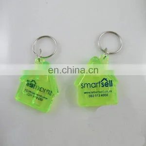 2017 Custom House Shape Acrylic Photo Keychain With Decoration Key Ring Gifts thumbnail-3