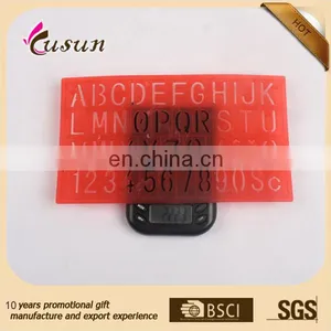 Fancy Plastic Letter Stencil Ruler With EN71 Testing Passed & OEM Colors thumbnail-5
