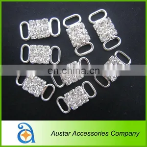Clear Silver Crystal Rhinestone Swimwear Connector thumbnail-1