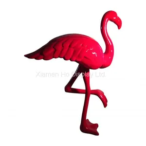 Ho Display Garden Ornaments Life Size Fiberglass Flamingo Statue thumbnail-4
