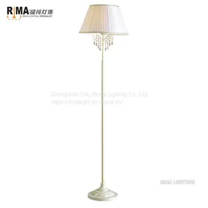 Floor Flower Standing Lamp Factory Price Home Interior Fabric Single Modern White Dowmlight Lamp thumbnail-1
