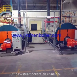 Small Dual Fuel Industrial Horizontal 2 Ton Oil Gas Fire Tube Steam Boiler For Small & Medium Laundry thumbnail-1