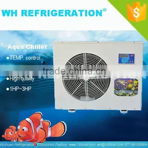 WH REFRIGERATION EQUIPMENT 1HP Small Seawater Cooled Aquarium Heating Cooling Water Chiller Unit Price thumbnail-2