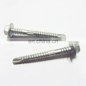 DIN7504K SS410 Hex Flange Head Self Drilling Screw With EPDM+SS304 Washer thumbnail-4