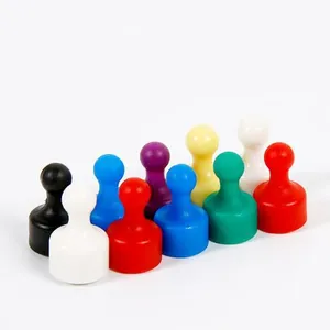 Painting Colorful Plastic or Rubber Coated Neodymium Push Pins for Office Magnet thumbnail-2