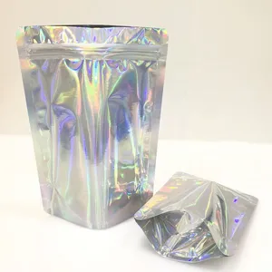 Custom Print Stand Up Zipper Foil Mylar Holographic Eyelash Makeup Packaging thumbnail-3
