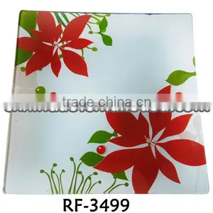 Professional Clear Flower Designed Glassware Sizzling Hot Plate for Decoration for Promotion thumbnail-1