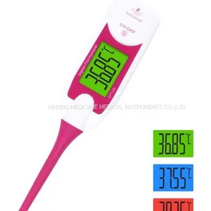10s Flexible Tip Waterproof Digital Thermometer, Large LCD 3colors Backlight IP 55 thumbnail-1
