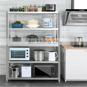 Household Kitchen Shelf Floor-standing Multi-layer Microwave Oven Storage Rack Tableware Condiment Storage Rack thumbnail-3