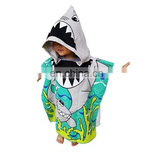 New Cartoon Animal Hooded Baby Bathrobes Kids Bath Towel Bath Robe thumbnail-1