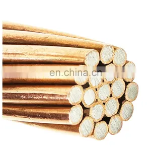 19 Strands 9AWG Hard-drawn Copper Clad Steel Copperweld Wire 40% Conductivity for Earthing System thumbnail-1