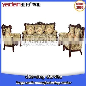 Antique Furniture Living Room Fabric Sofa Sets thumbnail-1