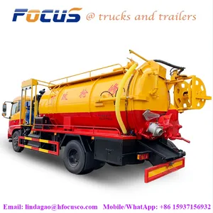 Isuzu Sewage Suction Truck,8000 Liters Sinotruck HOWO Sanitary Truck Combined Vacuum and Jet Suction Truck With Jetting Pump thumbnail-2