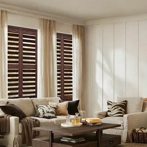 100% Custom Made Basswood Window Shutter Bi-folding Panels thumbnail-4