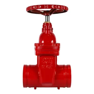 API AWWA C509 PN16 Ductile Iron Fire Resilient Seated Gate Valve Metal/Soft Seal Signal Groove Gate Valve Price thumbnail-1