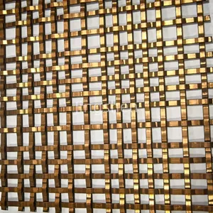 Stainless Steel Woven Wire Mesh Decorative Metal Mesh Sheet Grilles for Commercial Interior Partition Screens & Wall Cladding thumbnail-5