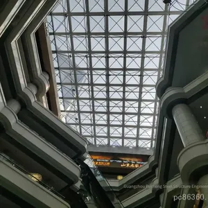 Stadium Grid Structure, Grid Structure Processing, Large-span Glass Skylight, Atrium Glass Roof Canopy thumbnail-2