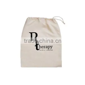 Custom Logo Small Calico Cotton Drawstring Bag thumbnail-1
