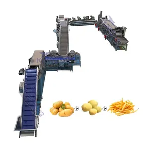 French Fry Frying Production Line Fully Automatic Potato Chip Fried Production Line Equipment thumbnail-1
