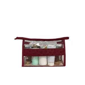 Floral Embossed Clear PVC Toiletry Bag thumbnail-5