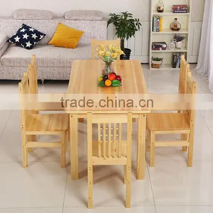 Customize 100% Solid Wood Restaurant Furniture, Pine Wood Table and Chair Wholesale Quality Choice thumbnail-3