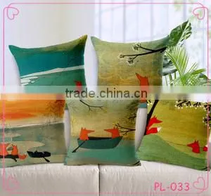 Fox Printed High Quality Canvas Pillow Covers Wholesale thumbnail-1