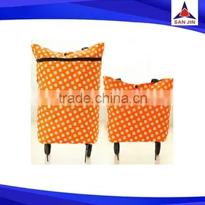 600D+PVC Oxford Fabric Foldable Shopping Trolley Bag With Wheels thumbnail-2