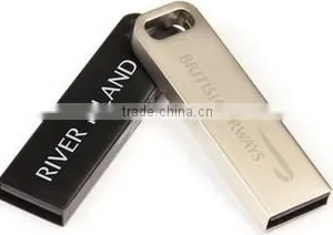 Black Metal Pendrive 1Gb With White Logo Imprint thumbnail-3