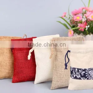 Customized Logo Printed Cheap ECO-original Linen Fibric Shopping Bag for Promotional Bags thumbnail-3
