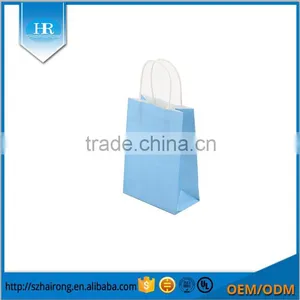 Custom Made Paper Gift Shipping Hang Bags With Handle thumbnail-2