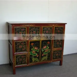 Tibetan Antique Furniture Wooden Cabinet thumbnail-1