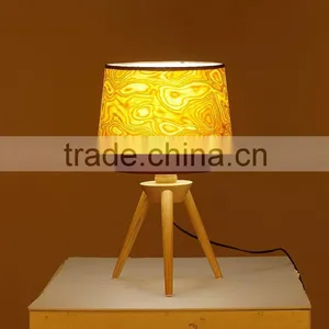 Wooden LED Table Lamp Wood LED Table Light JK-879-07 Modern Design Wooden Curving Series Table Lamp thumbnail-1