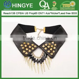 2014 New Arrive Removeable PU Collar for Fashion Coat --- H1412026 thumbnail-1